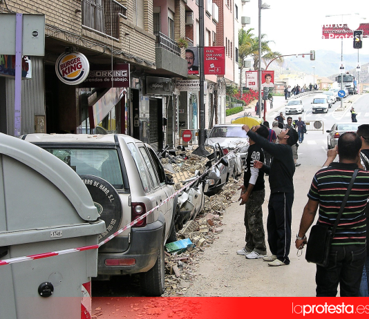 Imagen de archivo de los daños provocados por los terremotos de Lorca de 2011 | Foto.- IU