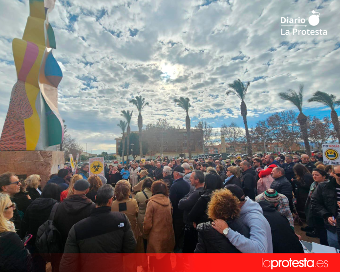 Imagen de archivo de una movilización de la Plataforma StopBiogas en Mula | Dominic D. Skerrett
