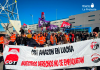 Foto de archivo, 26 de noviembre de 2025. Trabajadores y trabajadoras de Amazon se movilizan bajo la consigna «Nuestros derechos no se empaquetan». | Dominic D. Skerrett