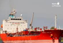 El comercio con Israel en la Región de Murcia continúa casi un año después del decreto del Gobierno El buque Chemical Traveller, en una imagen publicada por VesselFinder.