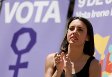 Irene Montero durante su intervención en un mitin de campaña para las elecciones europeas. EFE/ Biel Aliño/ Archivo