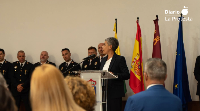 La alcaldesa de Beniel, Mari Carmen Morales, durante un acto público reciente. Foto: Ayuntamiento de Beniel.