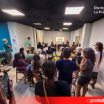 El CSA Casa Revuelta se llena durante la primera jornada de la Escuela de Lucha Sindical de Otoño de Murcia | Foto.- Dominic D. Skerrett