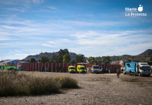 La Delegación del Gobierno y el Ayuntamiento de La Unión vulneran el derecho a manifestarse contra la tauromaquia al relegar a las animalistas a un espacio invisible Plaza portátil de toros instalada en La Unión. Foto: Coordinadora por los Derechos de los Animales de la Región de Murcia.