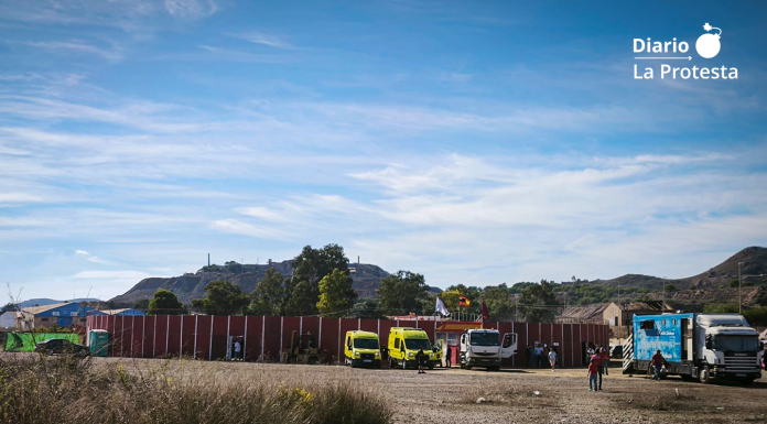 Plaza portátil de toros instalada en La Unión. Foto: Coordinadora por los Derechos de los Animales de la Región de Murcia.