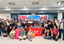 Foto de grupo de las jornadas Jóvenes Sindicalistas organizadas por RUGE Región de Murcia en Mazarrón, con la participación de jóvenes afiliados y delegados de UGT. | Foto: José Coy.